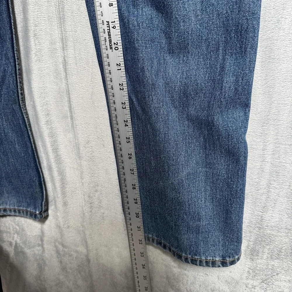 Levis 505 Jeans Mens 36x32 Blue Medium Wash Straight Denim Regular Fit Cotton‎